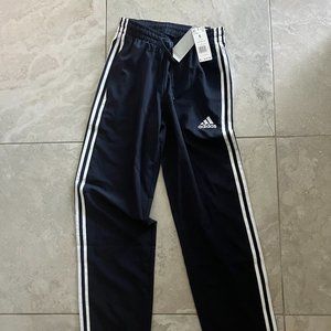 Dark blue and whiAdidas Aeroready regular fit football/soccer/track pants size S